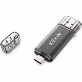 KEXIN USB Stick 256GB, USB 3.0 Storage up to 130 MB/s, with Type-C and USB-A, Plug and Play for PC, Smartphone, Camera and Game Console – Reliable Storage