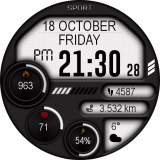 Cadran connecté numérique Iwasa Watch Face gratuit pour Android (Dématerialisé - WOS)