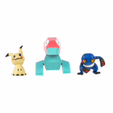 Ensemble de figurines Pokémon PKW4091 - Glibunkel, Mimigma et Porygon, ensemble officiel