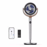 DREO Stille Vloerventilator met Oscillatie 120° + 120°, Krachtig met Afstandsbediening, Bereik van 24 m, 6 Standen, 8 Snelheden, Timer van 12 uur, Compatibel met Alexa