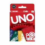 UNO kaartspel Robijnrode 80 jaar Mattel voor het hele gezin en alle gelegenheden (feestjes, feesten, reizen en kamperen), JGK30