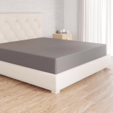 Drap-housse Amazon Basics, 180 x 200 cm, 100% Coton Jersey pour Matelas Épais jusqu'à 30 cm, Gris Foncé