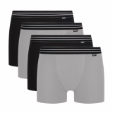 DIM Boxer Homme Lot de 4 | Ecodim Coton Stretch | Confort Durable et Maintien Optimal | Ceinture Classique