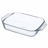 Plat à Four Pyrex - 39 x 25 cm - Plat Rectangulaire en Verre Borosilicate Ultra-Résistant