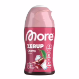 MORE Zerup, Kers, 65 ml, voor tot 8 liter bereide drank, suikervrije siroop met echte fruitextracten, vegan, nul calorieën - gemaakt in Duitsland