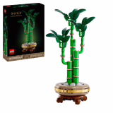 LEGO Botanicals Lucky Bamboo - Kunstplant voor binnen - Set voor volwassenen INCL. een bouwbare pot met houteffect voetstuk