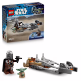 LEGO Star Wars 75436 Le Speeder Bike du Mandalorien et Grogu - Jouet de Construction