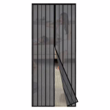 Sekey 95x215 cm Moustiquaire pour Portes, Avancée Rideau Magnétique Anti-insectes pour Porte de Balcon, porte Cave, Porte de Terrasse, Montage Facile à Coller, Kit d'installation Complet, Noir