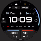 Cadran connecté TRON Dark : Watch face sur Android (Dématerialisé - Wear OS)