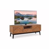 Meuble TV Home Deco Factory - Collectie Felix Lounge Edition - Modern Meubilair - Elegant Ontwerp - Ideaal voor de Woonkamer - 110 x 48 x 40 cm - Bruinzwart