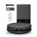 Reinigingsset ECOVACS DEEBOT T90 Pro met borstel en waspomp, robotstofzuiger 30.000Pa, PowerBoost snel opladen, OZMO Roller 3.0 onderhoudsrol, extra borstels, filters en reinigingsproducten, zwart