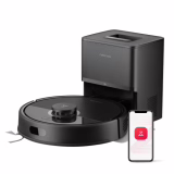 Robotstofzuiger Roborock Q7 L5+ met automatische ledigingsfunctie, dubbel anti-klit systeem, 8000 Pa zuigkracht, elektronisch waterreservoir, LiDAR-navigatie, ideaal voor tapijten en huisdierharen (Zwart)
