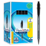 Stylo bille rétractable Paper Mate Flexgrip Ultra, pointe moyenne (1,0 mm), encre noire, boîte de 30+6