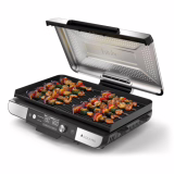 Grill électrique Ninja Sizzle Pro XL, Plancha céramique multifonction, Argent/Noir GX101EU