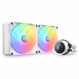 NZXT Kraken 280 RGB – 280 mm AIO CPU-Refroidisseur – Écran LCD personnalisable carré de 5,63 cm² pour images et indicateurs de performances – Pompe performante – 2 x ventilateurs RGB Core Fans F140 – Blanc