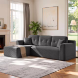 Canapé d'angle VASAGLE modulable de 244 cm, livré compressé sans montage, gris Ardoise LCS183GN01