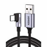 Câble USB C Coudé Charge Rapide UGREEN, compatible avec iPhone 17 Pro Max Air 16 Galaxy S25 Plus Ultra S24 S23 A54 A34 Redmi Note 12 Pro 11 P60 Manette PS5 (0.5M)
