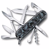 Victorinox Huntsman, Couteau Suisse multifonction avec 15 fonctions, couteau, corkscrew, can opener, case, camouflage marine
