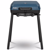 Gril Enders® Camping Gasgrill EXPLORER II, avec thermomètre intégré, fonction de grillage, cuisson et cuisson, 2 brûleurs en acier inoxydable, petit gril pour balcon ou picknick - Wok en acier - #2104