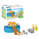 Playmobil Junior : Arche de Noé transportable - Comprenant Une Rampe et 5 Paires d'animaux - Jouet fabriqué à partir de matière d'origine végétale
