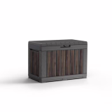 Keter Gartentruhe KENTWOOD 190L Decocoat - Boîte de rangement pour jardin en bois rose, résistante au temps et à l'UV, avec fonction de siège - 190L, pour intérieur et extérieur