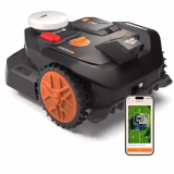 Robot tondeuse Worx Landroid Vision Cloud WR304E 2WD, sans fil, pour gazons de 400 m², reconnaissance d'obstacles intelligente, navigation GPS RTK-cloud
