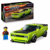 LEGO Speed Champions Voiture de Sport Dodge Challenger SRT Hellcat - Jouet de Construction - Maquette de Voiture de Course - Minifigurine de Pilote - Cadeau d'anniversaire pour Garçon dès 9 Ans 77237