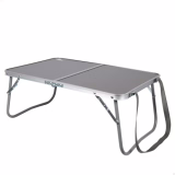Table basse pliante active, 60x40x25 cm, anthracite, avec serrure de sécurité, structure en aluminium, plateau en bois MDF, supporte 20 kg, poignée et sangle de transport