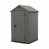 Abri de jardin Keter Darwin 4 x 4 cm, effet bois vert sauge, 1,4 m²