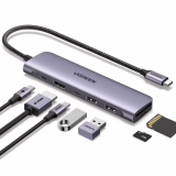 Hub USB-C UGREEN Revodok avec HDMI 4K, 100W PD, 2 ports USB A 3.0 et ports SD/MicroSD, adaptateur multi-appareil pour iPhone 15/15Pro, MacBook Pro/Air, iPad Pro/Air, Surface, Galaxy, Steam Deck etc.