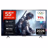 TCL 55T8D 55 pouces QLED avec QD-Mini LED Dimming 4K HDR Ultra HD TV, Smart Google TV (Dolby Vision, HDR10+ & Atmos, 144 Hz VRR, FreeSync Premium, Game Master, Commande vocale)