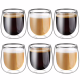 glastal 6x100 ml Tasses à Expresso en Verre Tasse à Café Double Paroi | Borosilicate, Double Paroi Tasses à Expresso, Verre à Thé Tasses à Latte Macchiato Tasse en Verre pour Thé, Lait