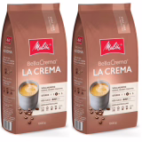 Melitta BellaCrema Café en grain 1kg, non moulu, café en grain pour machines à café, torréfaction moyenne, torréfié en Allemagne, intensité 3 (Lot de 2)