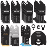 Kit de 27 lames oscillantes universelles pour outils multifonctions, compatibles avec Fein Multimaster, Ryobi, Milwaukee, Bosch, Dremel, Dewalt, Rockwell, Makita