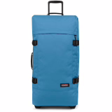 Eastpak Tranverz L Grand Format 121L (79 x 40 x 33 cm), Grande Valise de Voyage à roulettes, Bagage résistant avec Double Compartiment, poignée télescopique & Serrure TSA - Aviator Blue